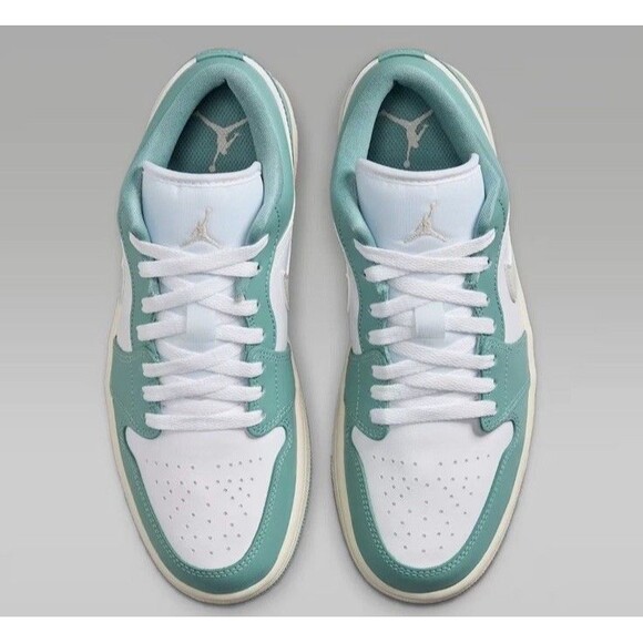 Nike Women Sneaker Air Jordan 1 Low-White/Cannon/Brown- DC0774-138~Size 7 - Picture 1 of 9